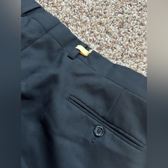 Pierre Cardin wool blend classic Pants black men's 54 waist 38 just dry cleaned - Picture 10 of 10